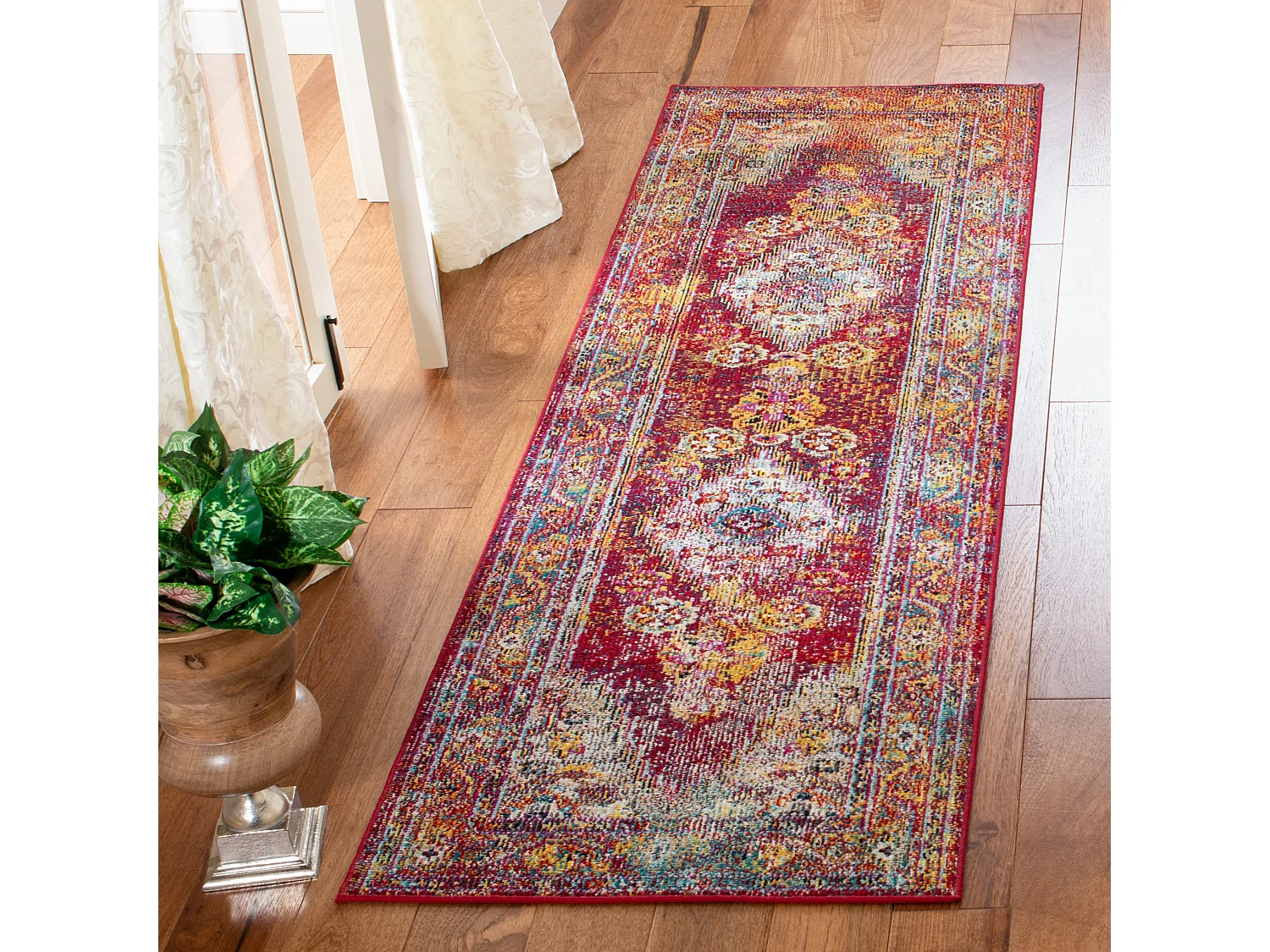 Tapis Bleu/Rose 66 X 213 cm - Daevon