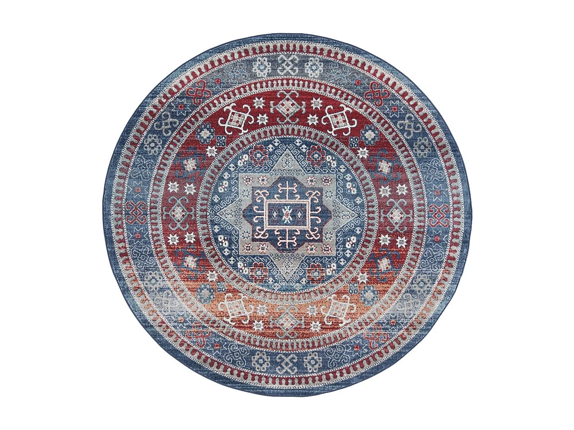 Tapis Rouge/Bleu 201 X 201 cm - Kathryn