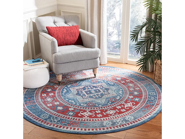 Tapis Rouge/Bleu 201 X 201 cm - Kathryn