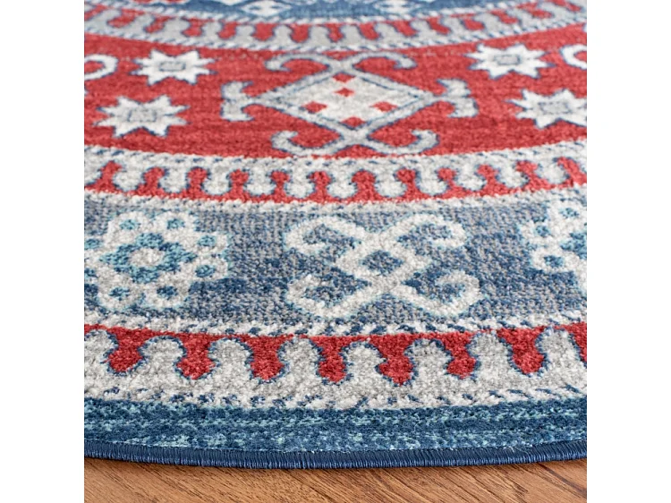Tapis Rouge/Bleu 201 X 201 cm - Kathryn