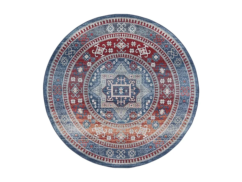 Tapis Rouge/Bleu 201 X 201 cm - Kathryn