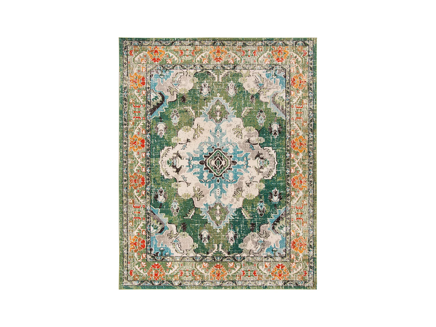 Tapis Vert forêt/Bleu clair 235 X 305 cm - Milà