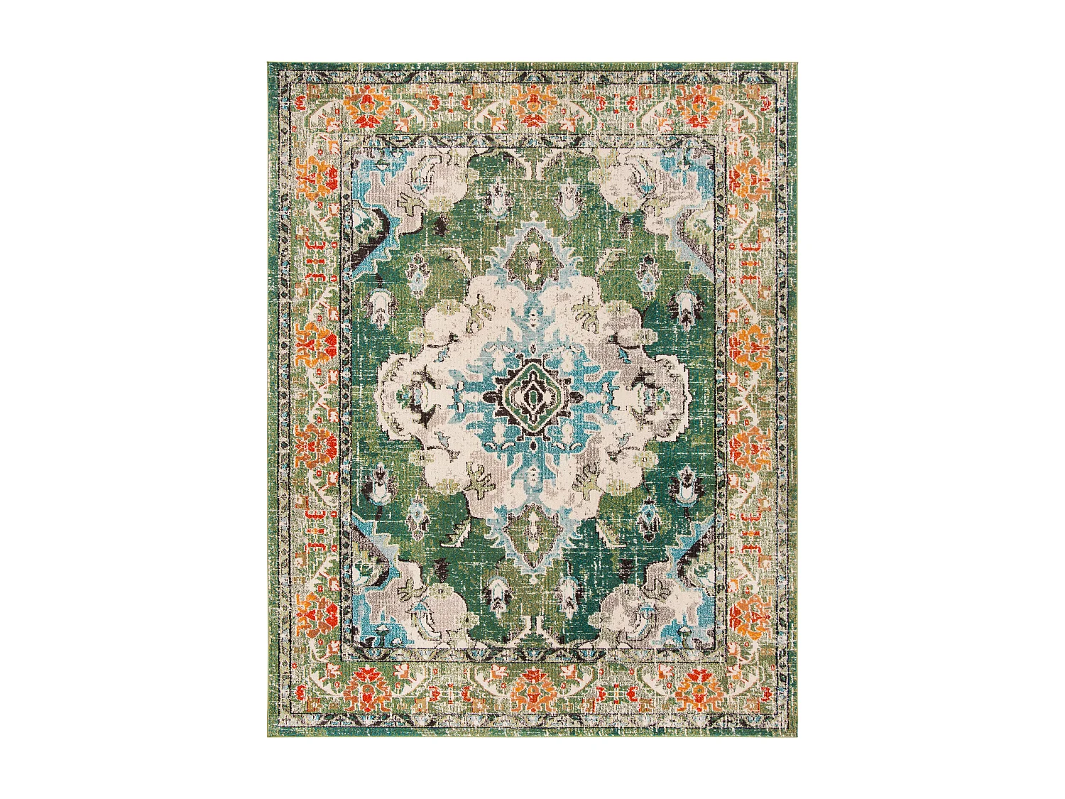 Tapis Vert forêt/Bleu clair 235 X 305 cm - Milà
