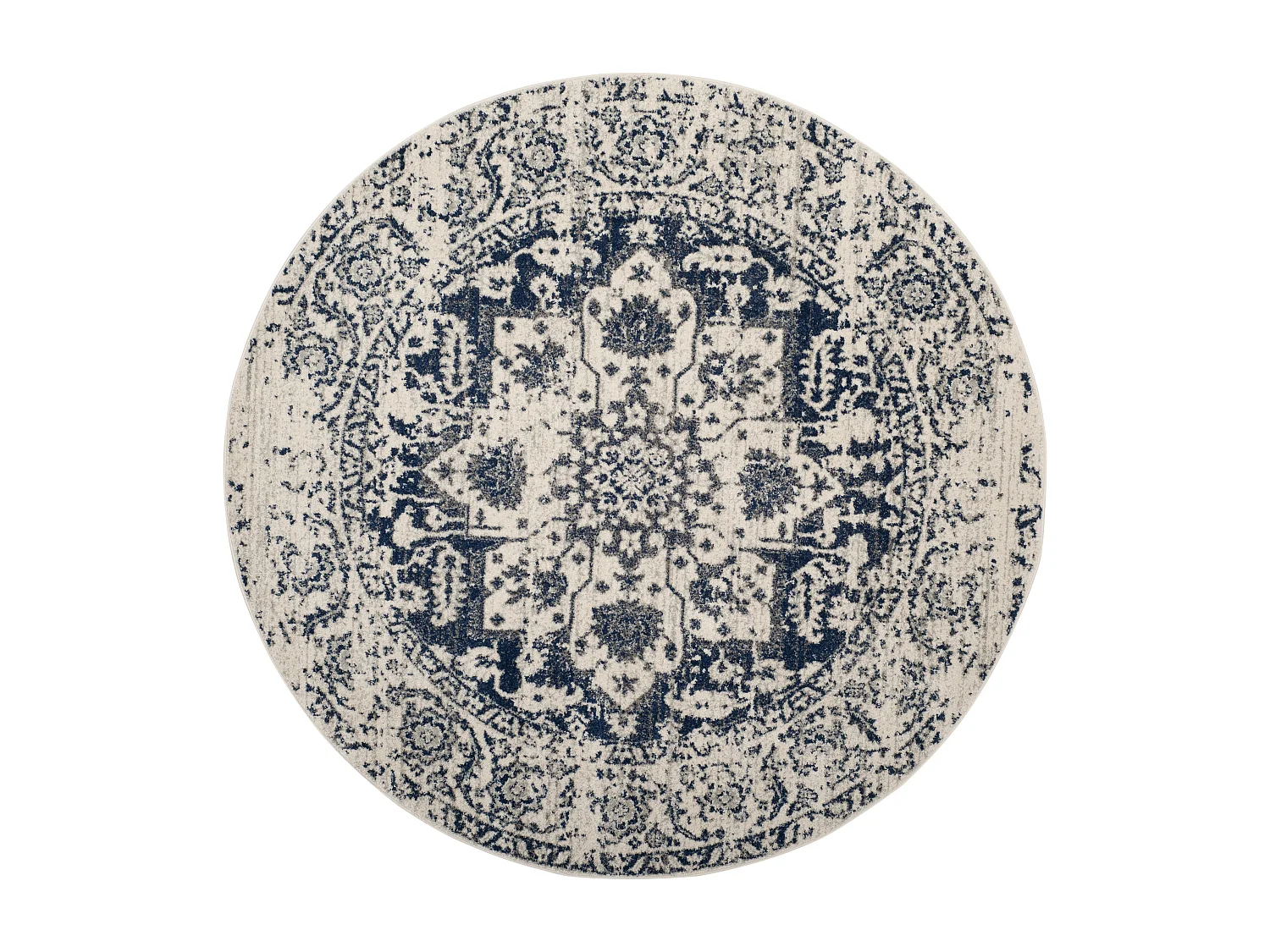 Tapis Neutre/Bleu Marine 201 X 201 cm - Merryl