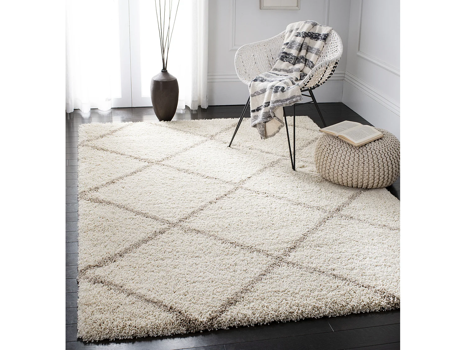 Tapis Neutre/Blanc 155 X 229 cm - Myla