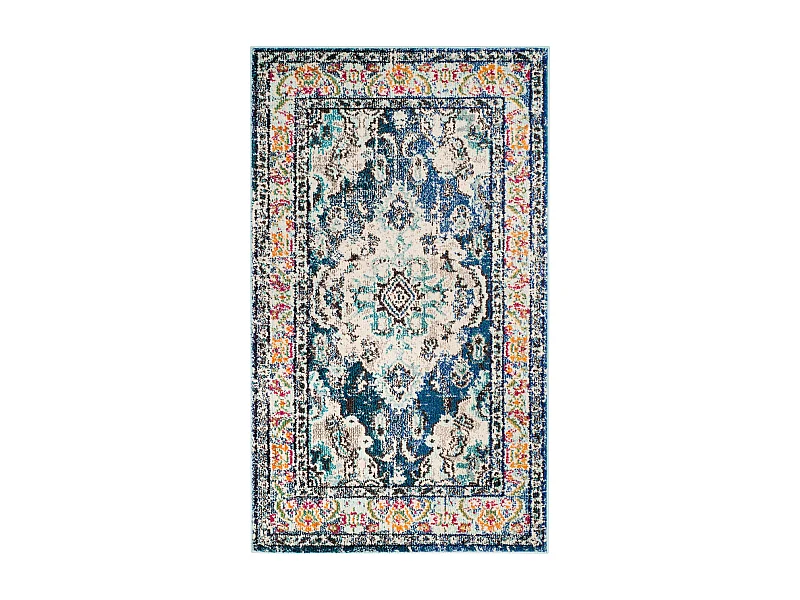 Tapis Bleu Marine/Bleu 91 X 152 cm - Milà