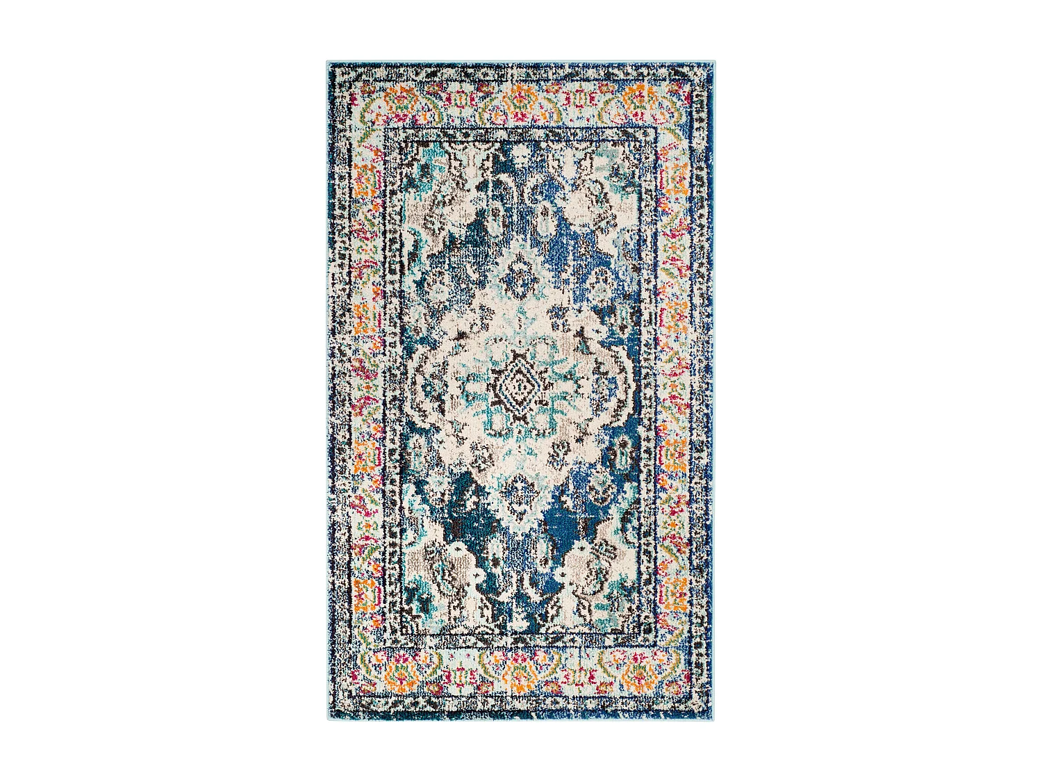 Tapis Bleu Marine/Bleu 91 X 152 cm - Milà