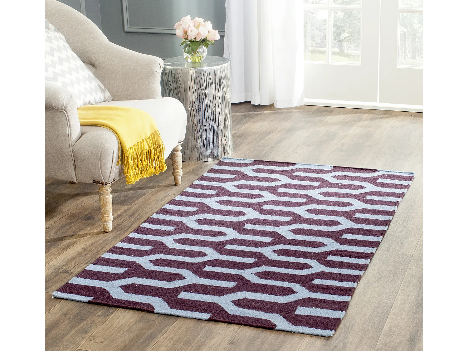 Tapis Violet/Bleu 91 X 152 cm - Karina