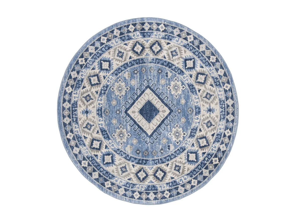 Tapis Bleu/Neutre 201 X 201 cm - Kathleen