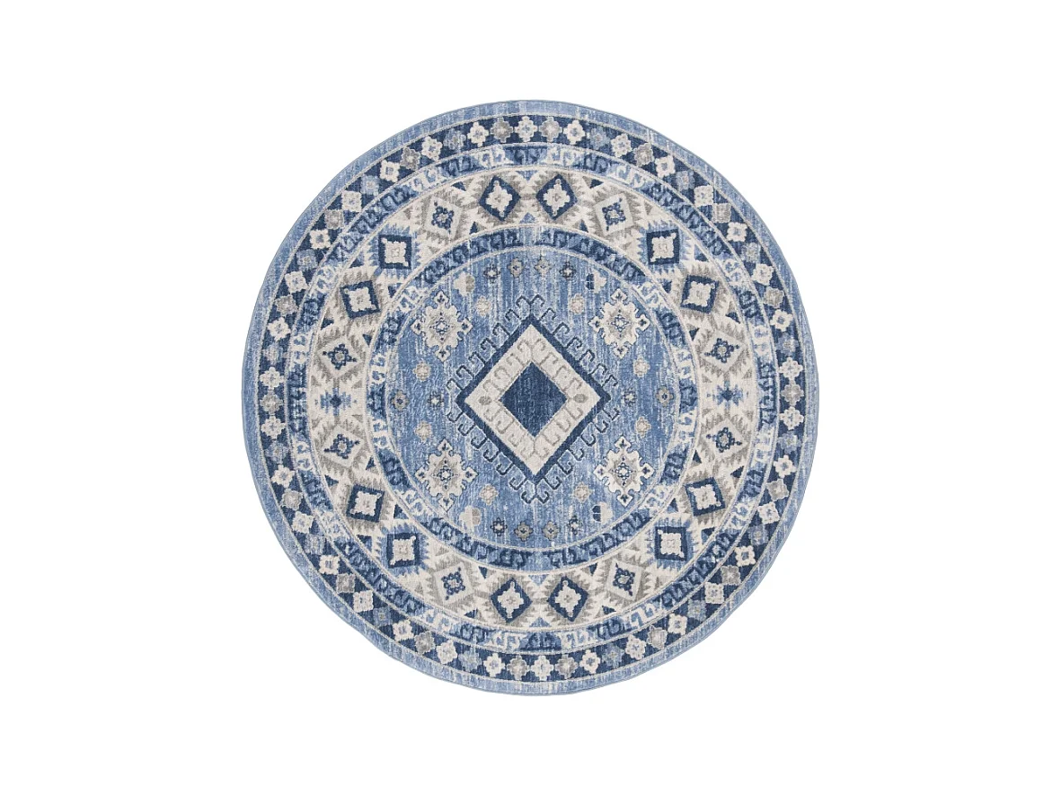 Tapis Bleu/Neutre 201 X 201 cm - Kathleen