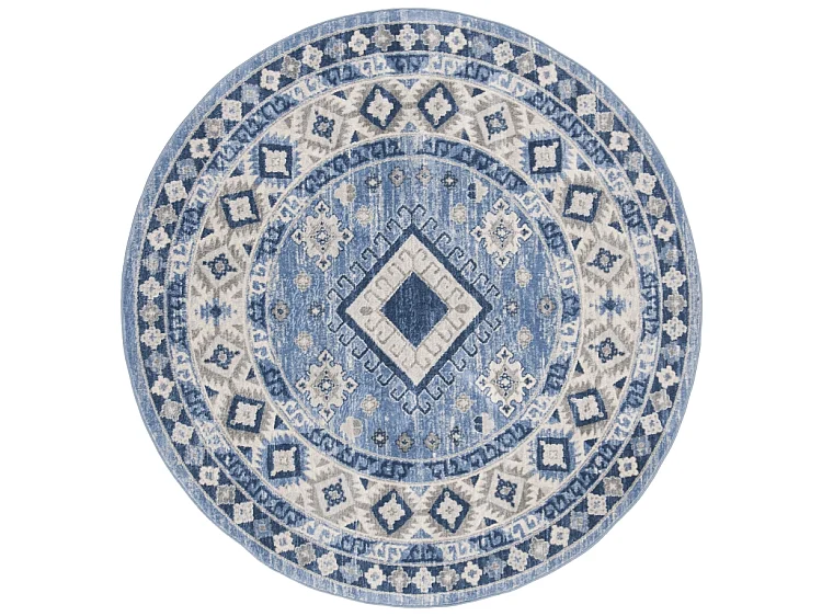Tapis Bleu/Neutre 201 X 201 cm - Kathleen