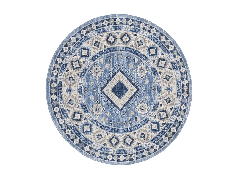 Tapis Bleu/Neutre 201 X 201 cm - Kathleen