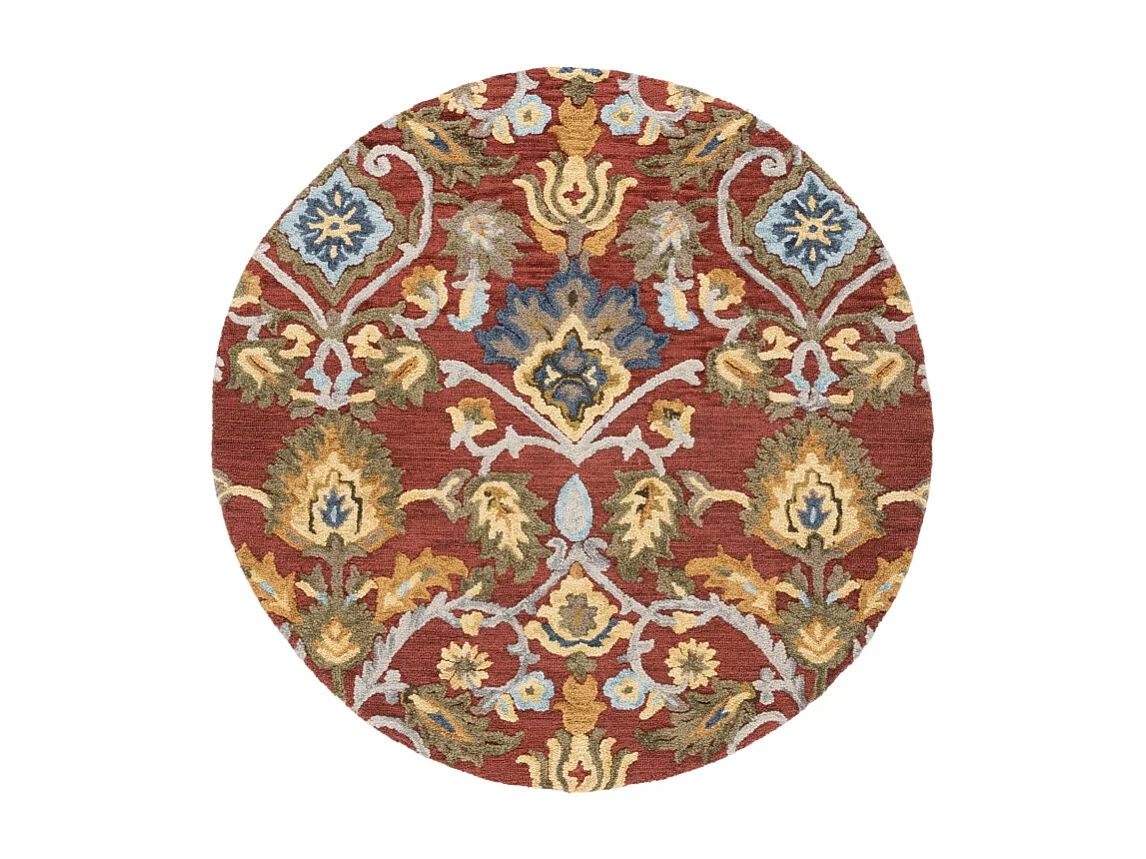 Tapis Rouge/Multicolore 122 X 122 cm - Juni