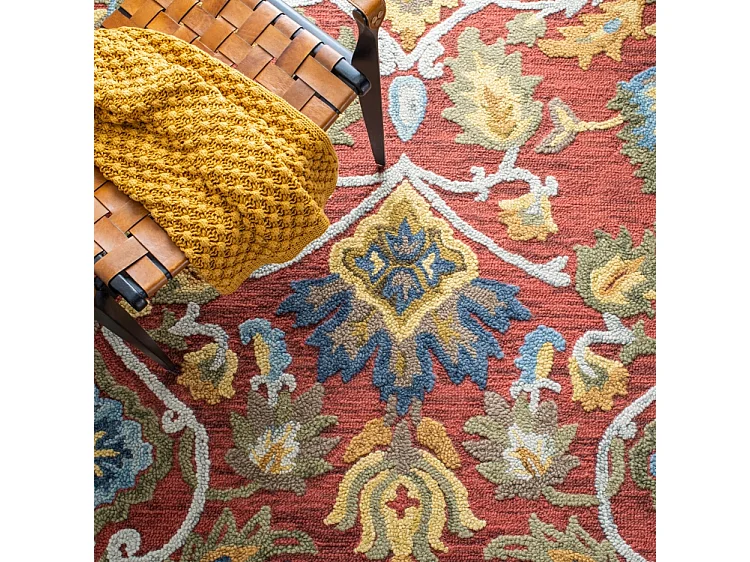 Tapis Rouge/Multicolore 122 X 122 cm - Juni