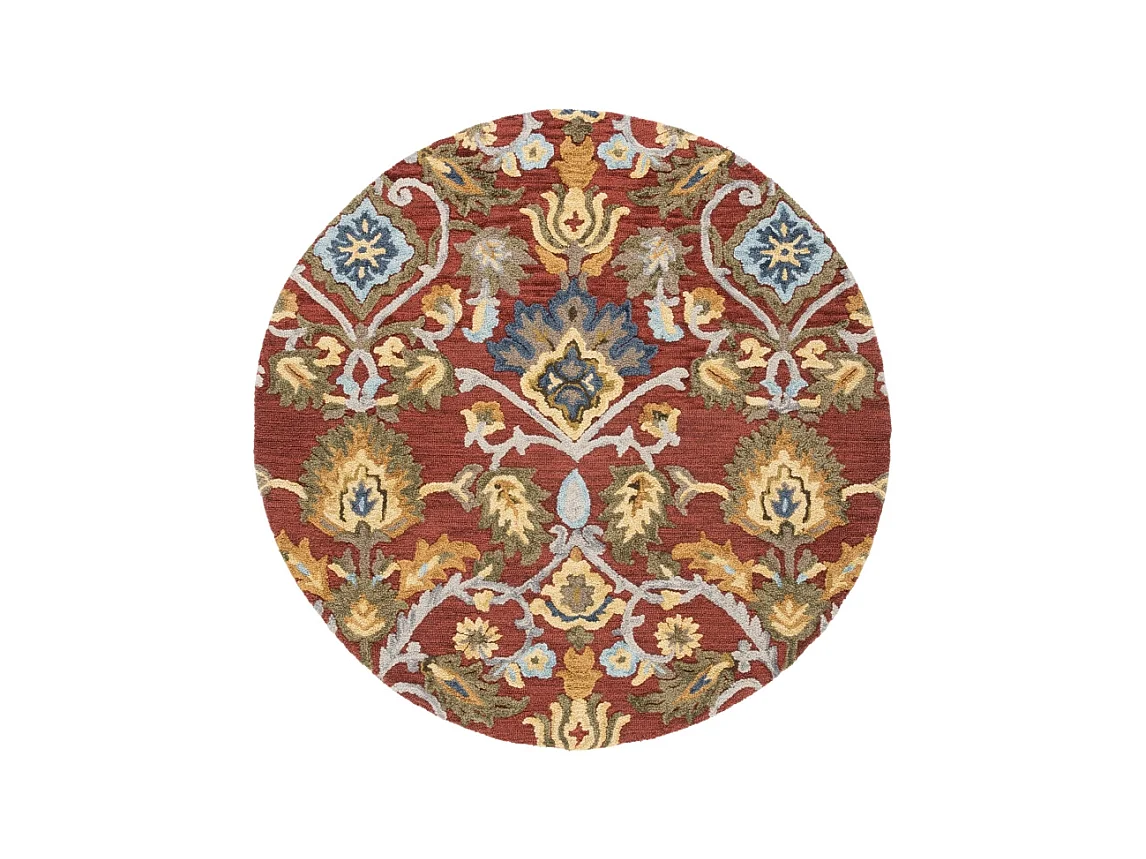 Tapis Rouge/Multicolore 122 X 122 cm - Juni