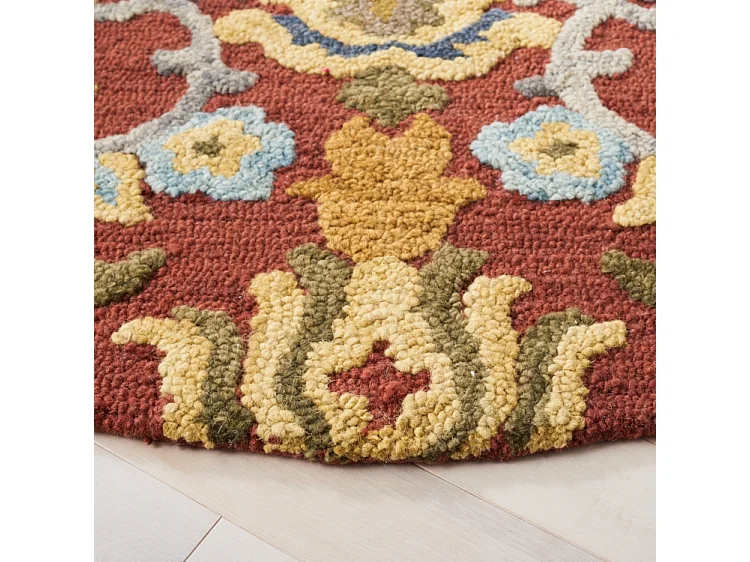Tapis Rouge/Multicolore 122 X 122 cm - Juni