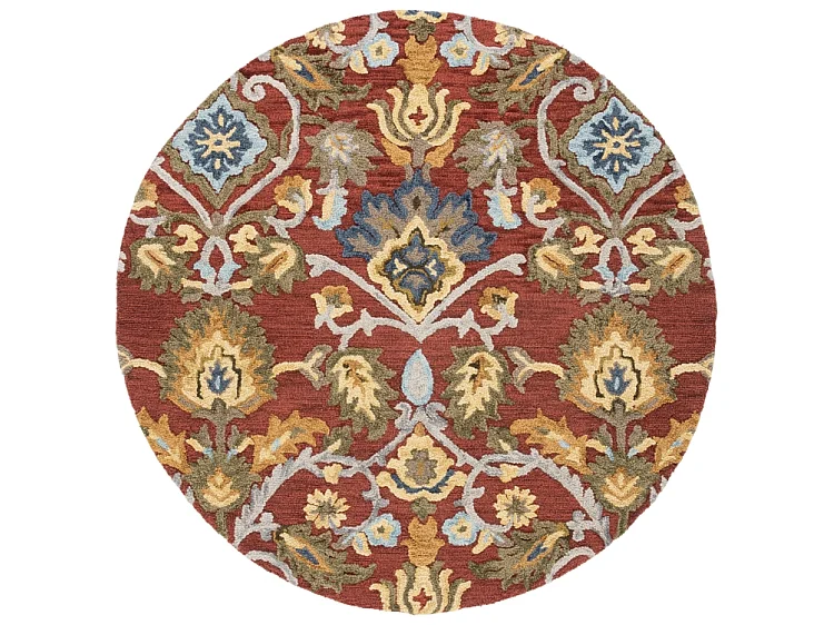 Tapis Rouge/Multicolore 122 X 122 cm - Juni