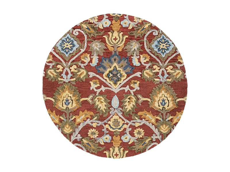 Tapis Rouge/Multicolore 122 X 122 cm - Juni