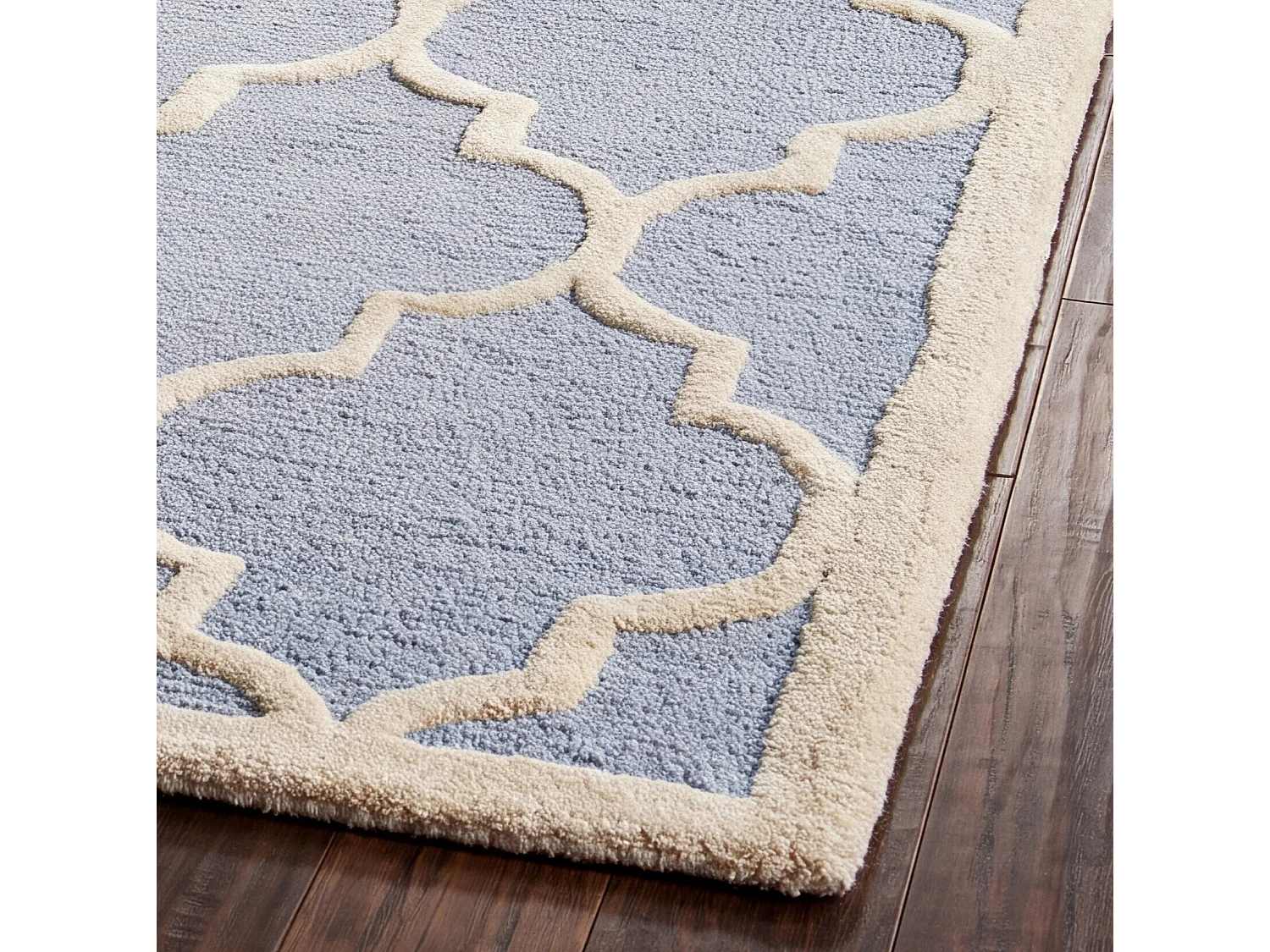 Tapis Bleu clair/Ivoire 91 x 152 cm - Sky