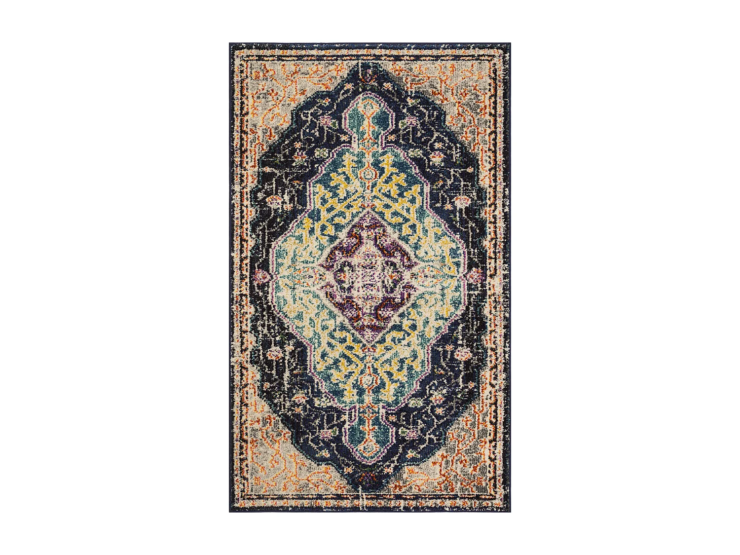 Tapis Noir/Bleu 122 X 170 cm - Calliope