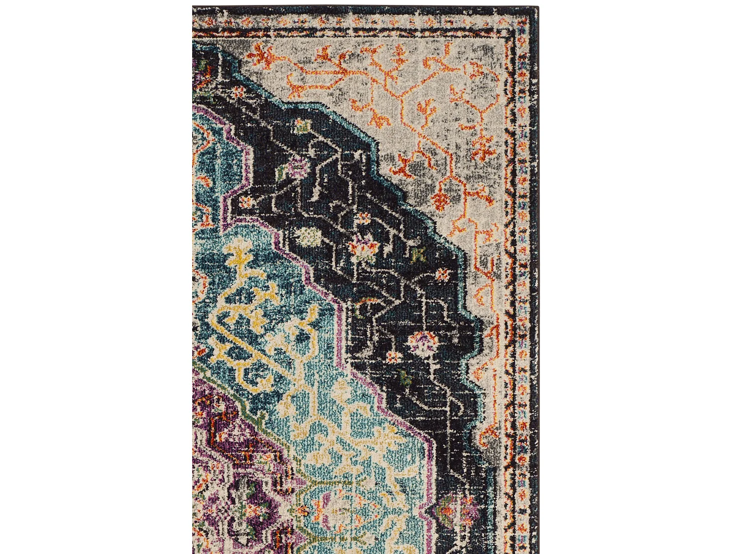 Tapis Noir/Bleu 122 X 170 cm - Calliope