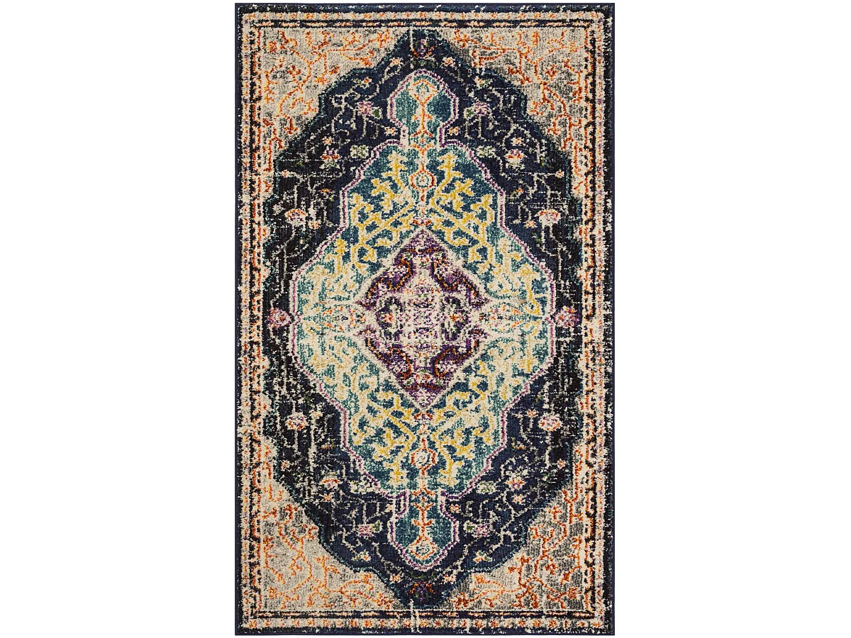 Tapis Noir/Bleu 122 X 170 cm - Calliope