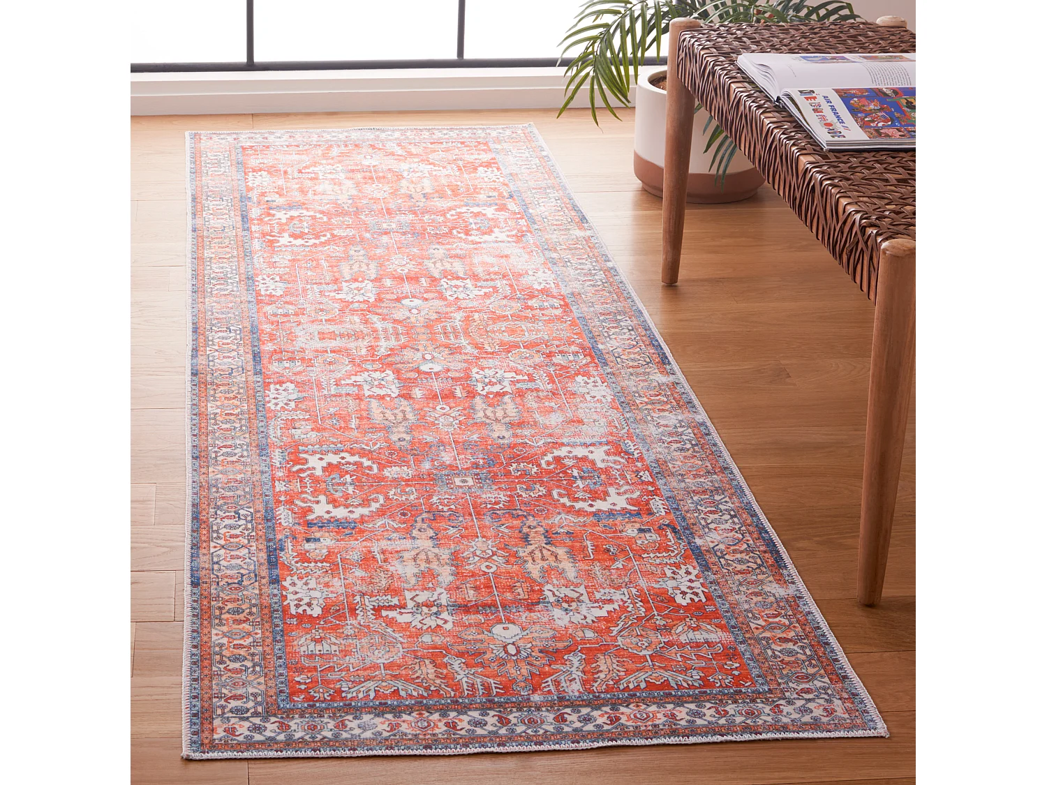 Tapis Rouille/Aqua 76 X 244 cm - Addilyn