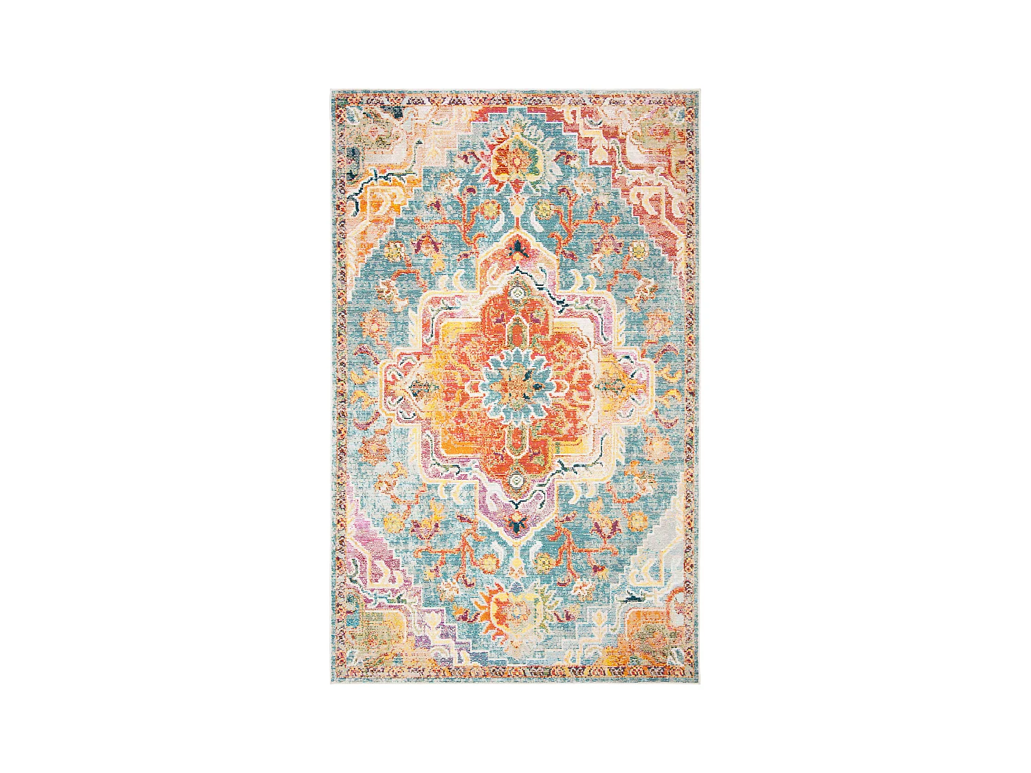 Tapis Bleu/Orange 122 X 183 cm - Desi