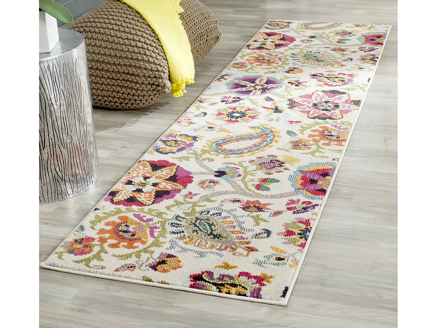 Tapis Neutre/Multicolore 66 X 244 cm - Maryellis