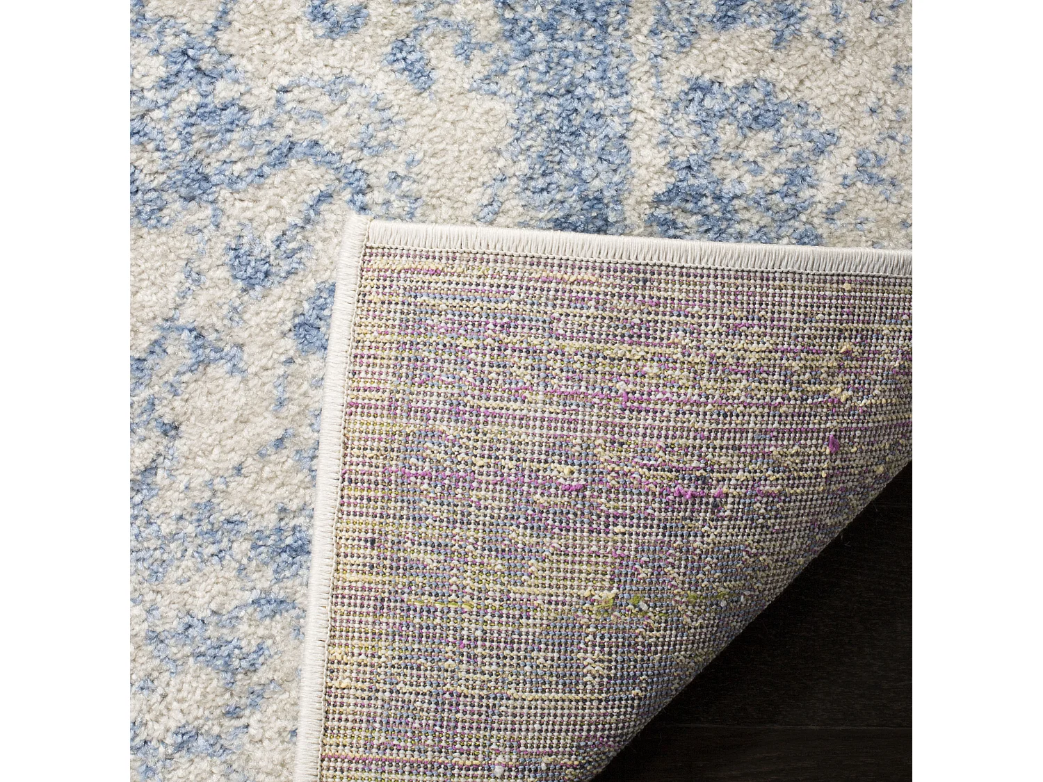 Tapis Neutre/Bleu 91 X 152 cm - Lucinda