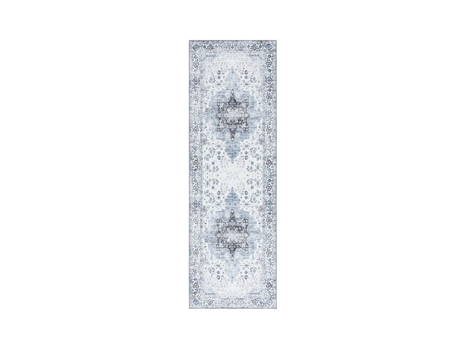 Tapis Ivoire/Bleu 76 X 244 cm - Coraline