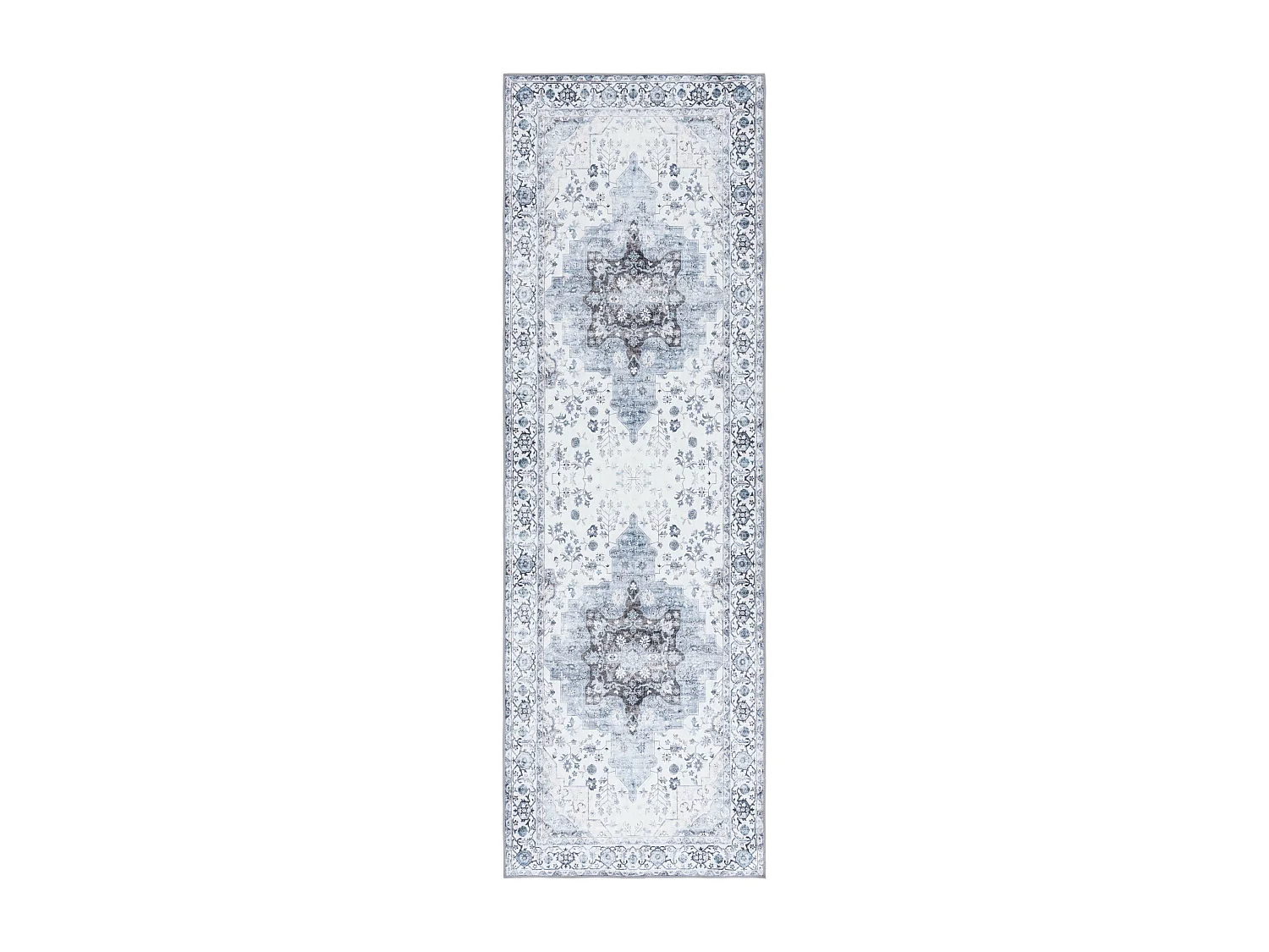 Tapis Ivoire/Bleu 76 X 244 cm - Coraline
