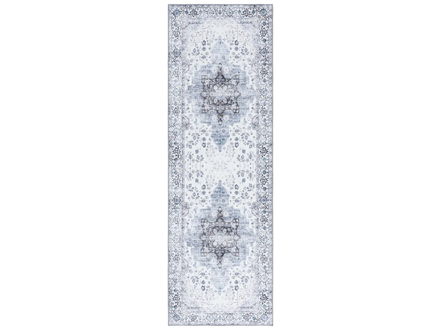 Tapis Ivoire/Bleu 76 X 244 cm - Coraline