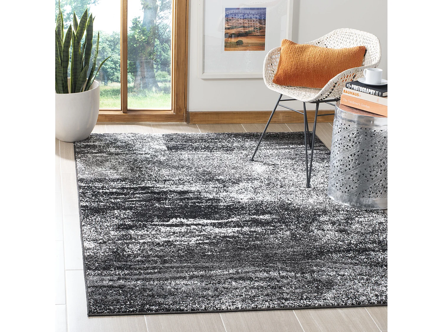 Tapis Gris/Noir 122 X 183 cm - Angelyna
