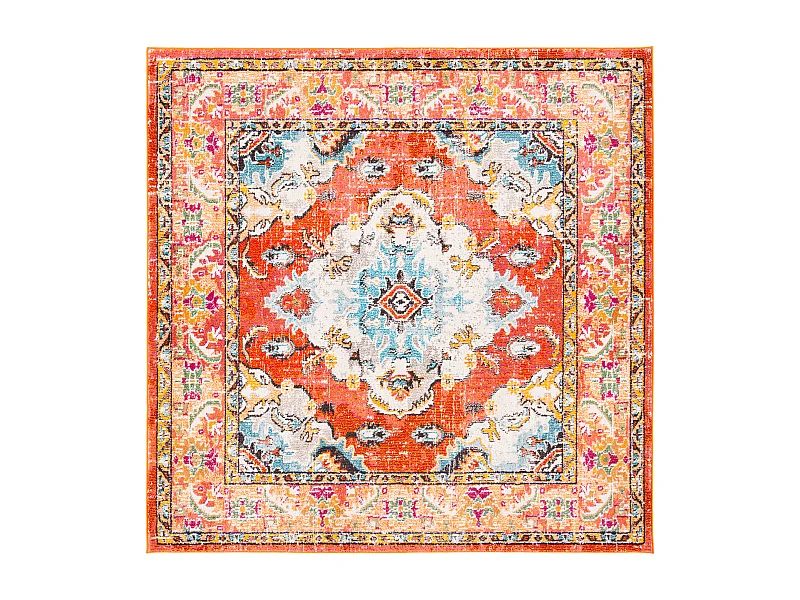 Tapis Orange/Bleu clair 201 X 201 cm - Milà