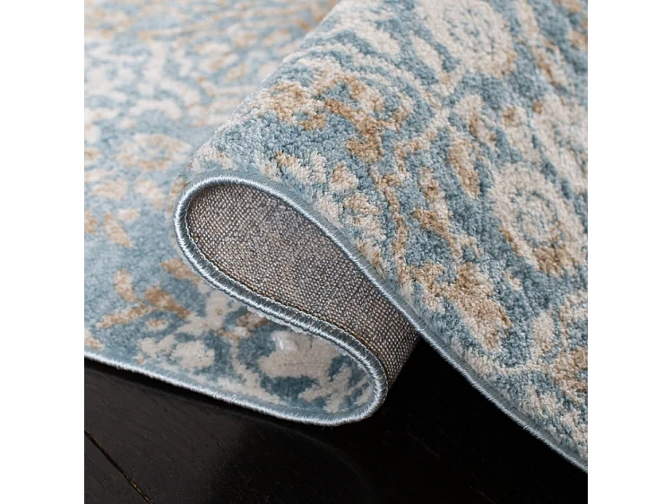 Tapis Bleu/Neutre 91 X 152 cm - Scarlett