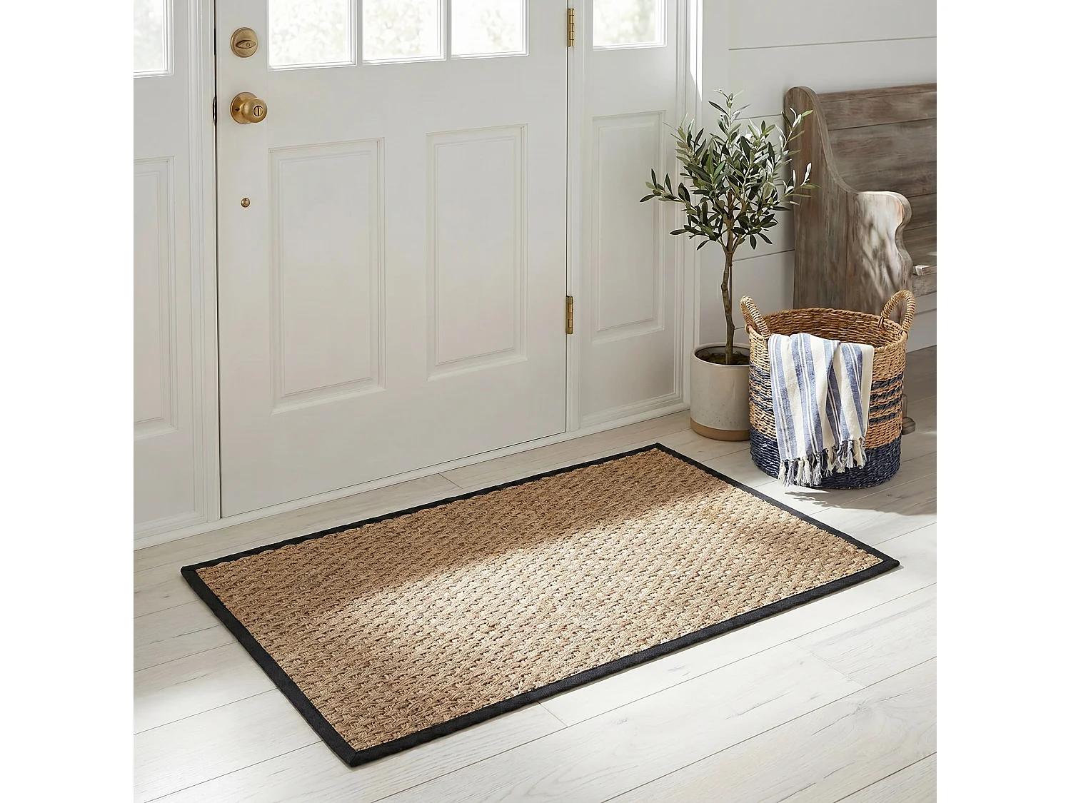 Tapis Naturel/Noir 61 X 91 cm - Roselyn