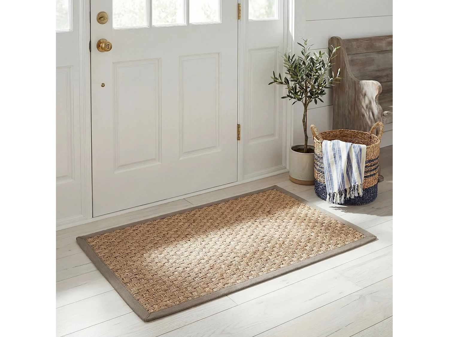 Tapis Marine/Gris 61 X 91 cm - Roselyn