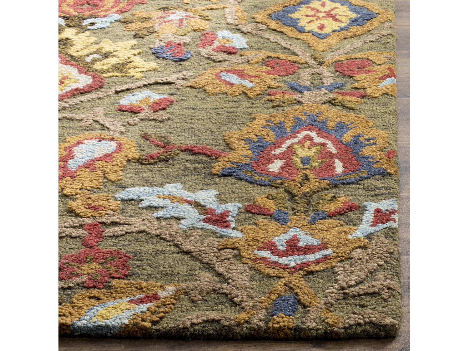 Tapis Vert/Multicolore 122 X 183 cm - Juni