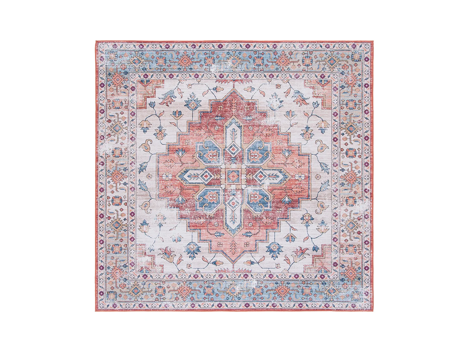 Tapis Beige/Bleu 122 X 122 cm - Tripp
