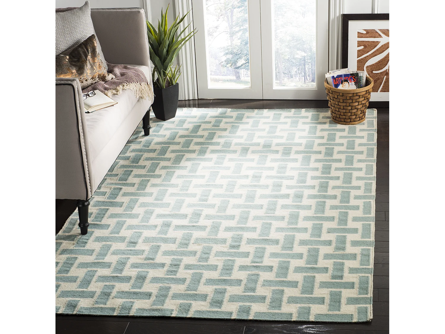 Tapis Bleu/Neutre 122 X 183 cm - Wellesley