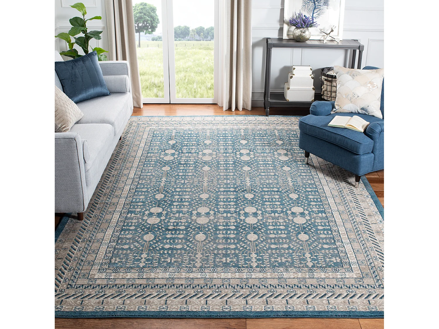 Tapis Bleu/Neutre 244 X 335 cm - Therasia