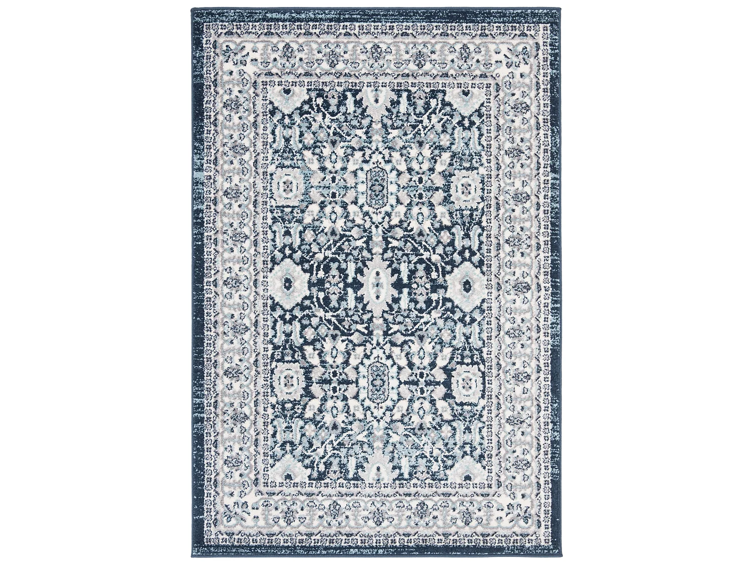 Tapis Crème/Marine 91 x 152 cm - Myles