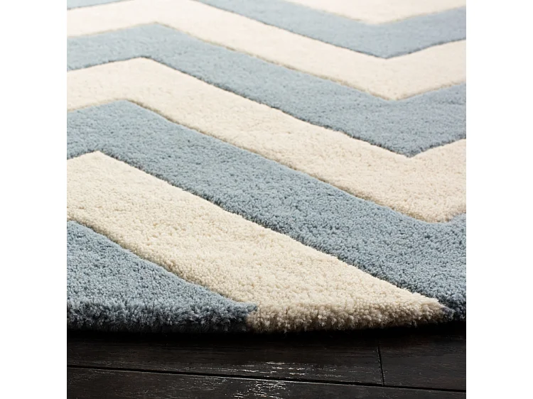 Tapis Bleu/Neutre 152 X 152 cm - Anneliese