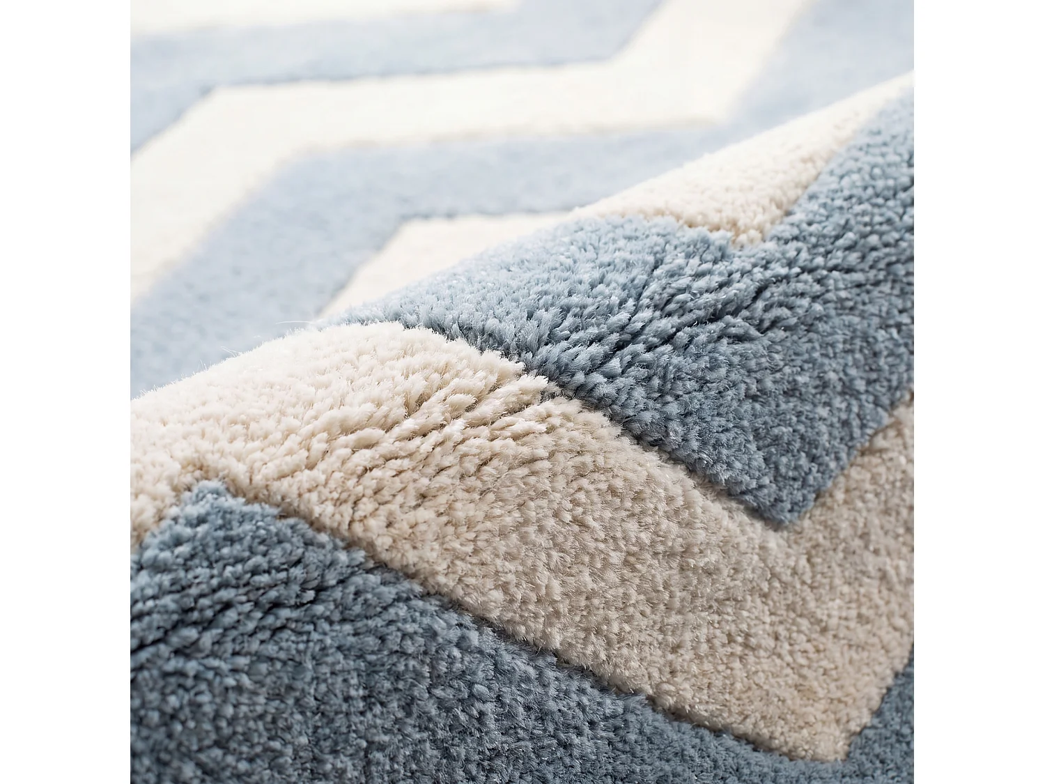 Tapis Bleu/Neutre 152 X 152 cm - Anneliese