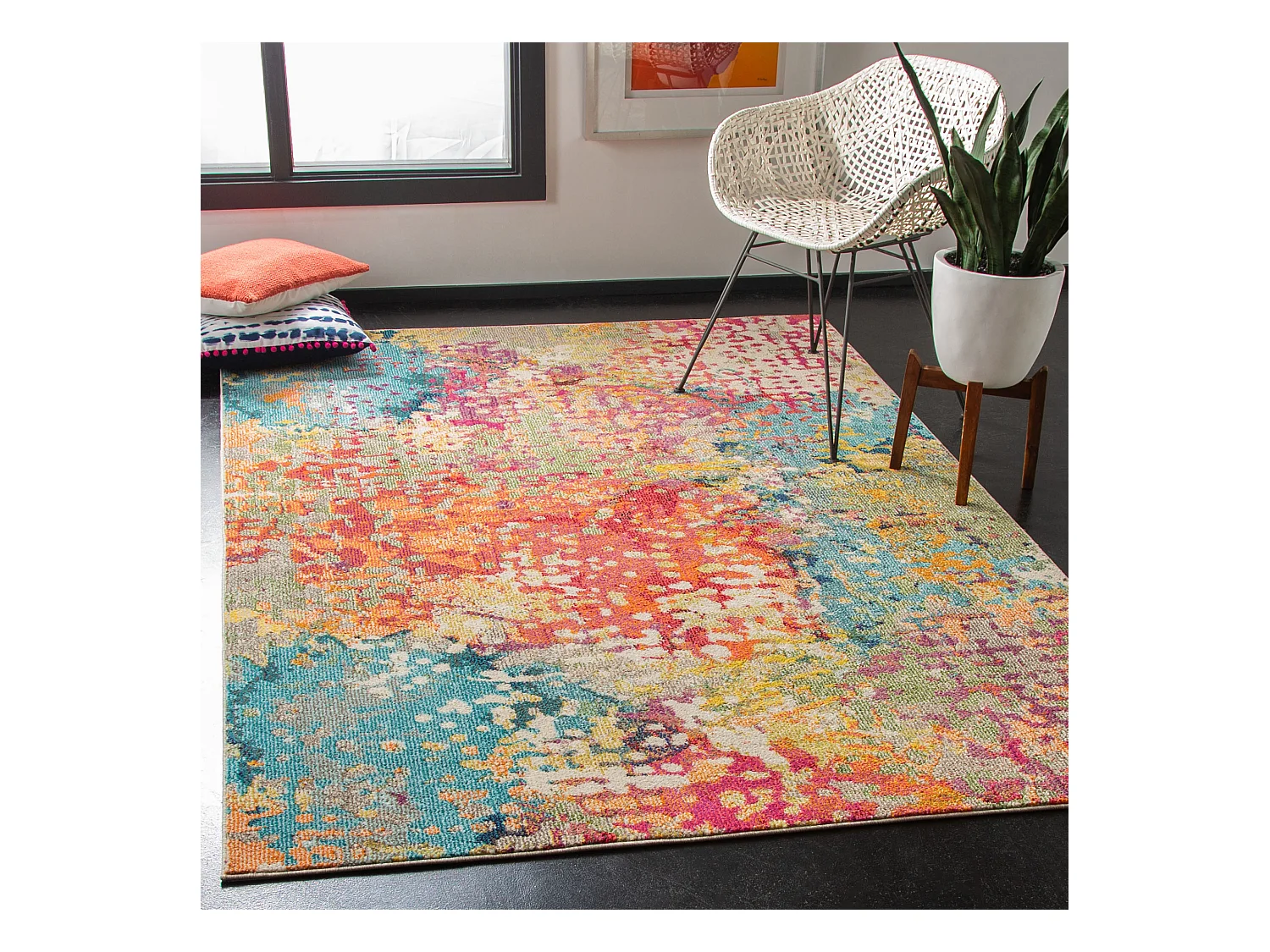Tapis Neutre/Multicolore 122 X 183 cm - Hailey