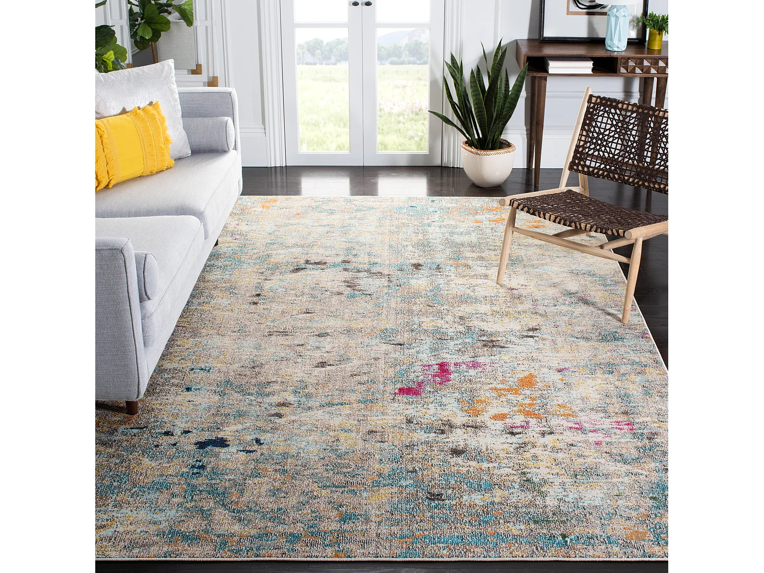 Tapis Gris/Or 244 X 305 cm - Paisley