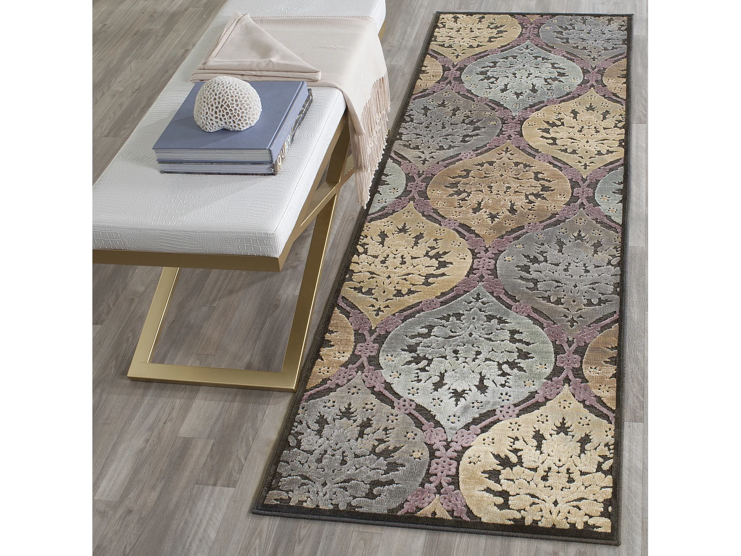 Tapis Gris/Multicolore 66 X 244 cm - Roseau