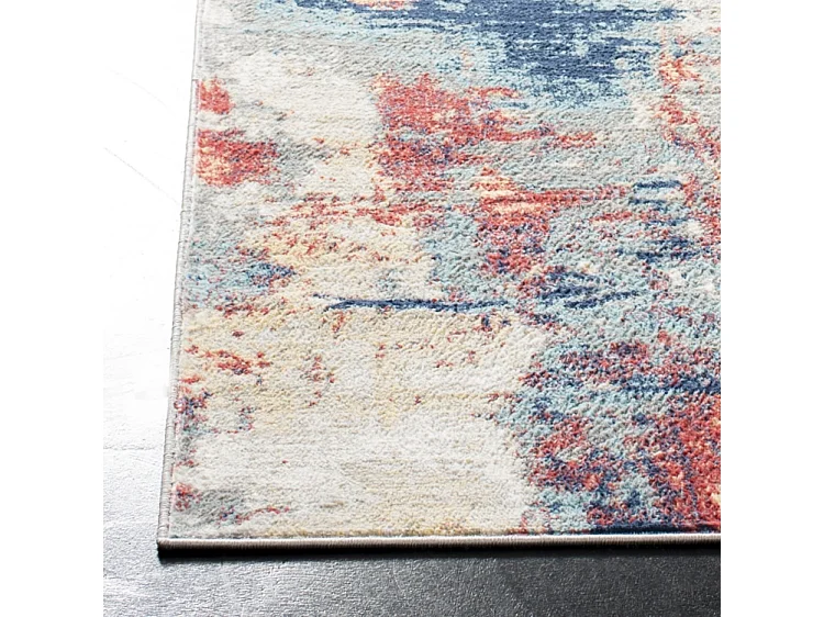 Tapis Gris/Rouge 201 X 201 cm - Danni