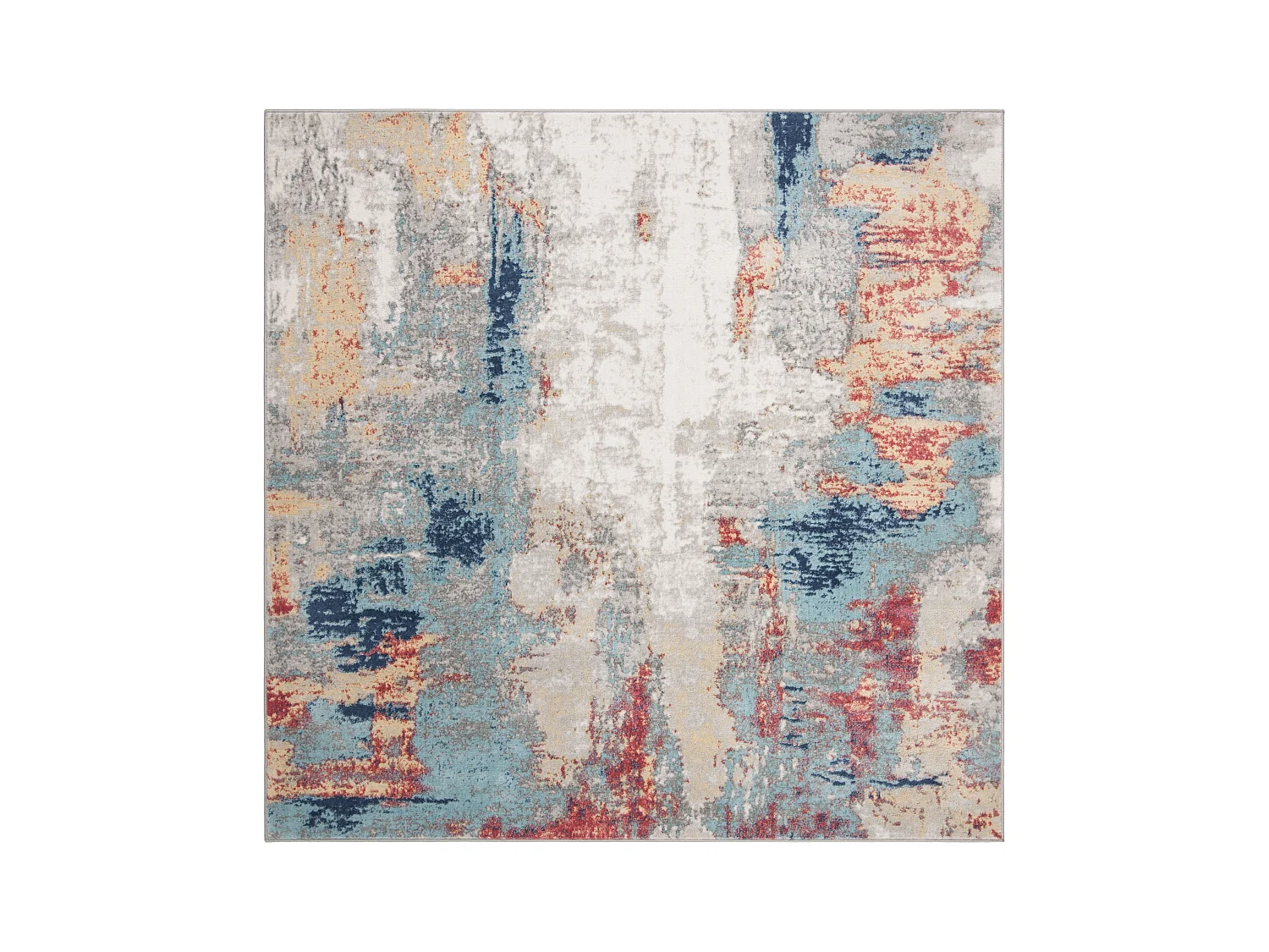 Tapis Gris/Rouge 201 X 201 cm - Danni